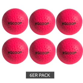   szett of 6 SCOOP X-Treme Hockey Street Balls  Dimple Design, Hockey gömb sport Equipment, NL266443 rózsaszín Méret: N