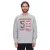 U.S. SPORT AMERICA férfi Pulóver  nagyméretű Lettering, pamut hosszú-Sleeved Ing, Summer pulóver, alkalmi Ing, szürke Méret: L
