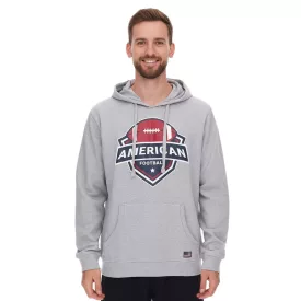   U.S. SPORT AMERICA férfi pulóver  nagyméretű Lettering, pamut pulóver, Summer pulóver, alkalmi pulóver, szürke Méret: XXL