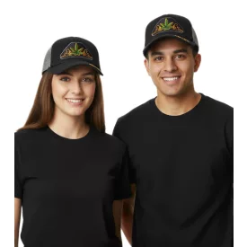   Dope narancssárga On fekete & Leaf Trucker sapka, stílusos Baseball sapka, pamut sapka  Mesh Insert, 7330GUY, fekete/szürke Méret: N