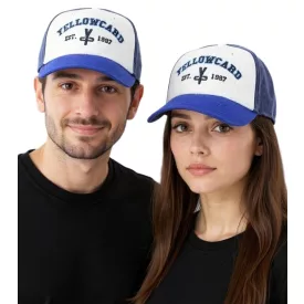   YELLOWCARD Baseball sapka Pop Punk szíj Fanwear  Curved Brim TC103518YWC fehér/kék Méret: N