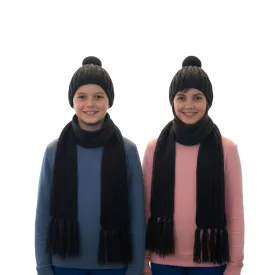   sapka és sál: hosszú kötött sál for gyerek  Bobble sapka SF157827PLB szürke Méret: N