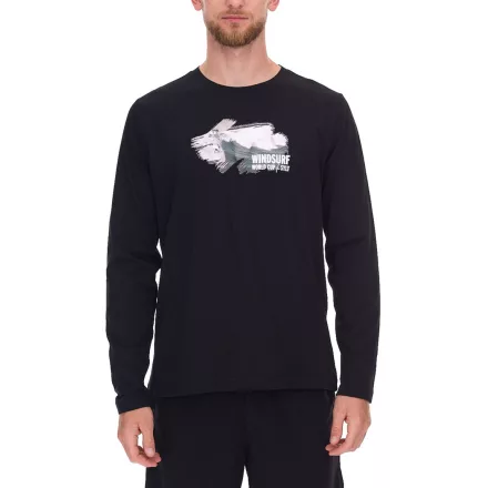 zöld SYLT "WINDSURF világ CUP SYLT" férfi hosszú-Sleeved pamut Ing  Prints 0100-008 fekete Méret: S