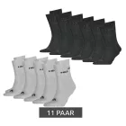11 pár HEAD All sport Zokni for férfi és női, Training Zokni, sport Zokni, 701236921 004 fekete/szürke Méret: 39_42