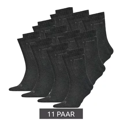 11 pár HEAD All sport Zokni for férfi és női, Training Zokni, sport Zokni, 701236921 001 fekete Méret: 35_38