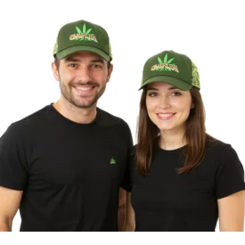   Ganja zöld  Trucker sapka, Baseball sapka, pamut sapka  Mesh Insert, 7420GUY zöld/sárga Méret: N