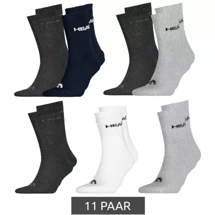 11 pár HEAD All sport Zokni for férfi és női, training Zokni, sport Zokni 701236921 in fekete, kék, szürke, és fehér Méret: 39_42