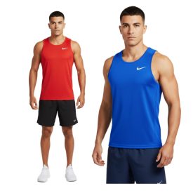   NIKE férfi sport Ing, Muscle Ing  Dri-FIT Technology, Fitness Ing, Tank Top, NT0306, kék vagy piros Méret: S