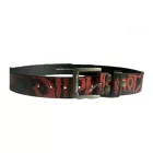 Slipknot Öv  the fém szíj nőknek vagy férfi, egy méret illik all, 95 cm állítható alkalmi Öv, BT105771SLP, fekete/piros Méret: N