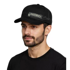  Underoath Metalcore szíj pamut sapka in a Military vágott  a Slightly Curved Brim, fekete Méret: N