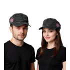 cica Dolls Unisex férfi női sapka, Cadet-stílus pamut sapka  Lánc és kicsi Brim FC110460PCD szürke/rózsaszín Méret: N