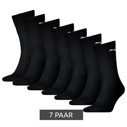 7 pár PUMA Plain sport Zokni, pamut Zokni, Tennis Zokni, hosszú Zokni, 701222094 003 fekete Méret: 35_38