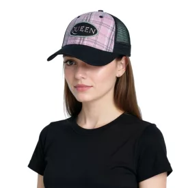   Queen Rock szíj Baseball sapka, pamut sapka  "Queen" Embroidery, Trucker sapka TC105953QUN, fekete/rózsaszín Méret: N
