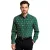 férfi hosszú-Sleeved Ing  karácsony Motif, pamut Ing 961600 zöld Méret: 45_46