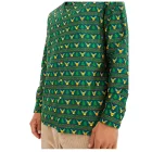 férfi hosszú-Sleeved Ing  karácsony Motif, pamut Ing 961600 zöld Méret: 49_50