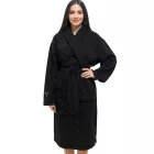 PUMA Unisex férfi női fürdőköpeny  kettő nyitott oldal zseb, Dressing Gown 660008 03 fekete Méret: S_M
