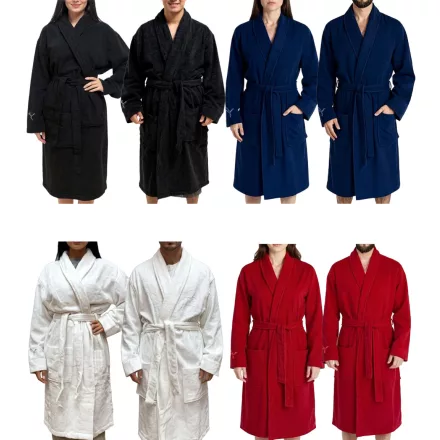 PUMA Unisex férfi női fürdőköpeny  kettő nyitott oldal zseb, Dressing Gown 660008 Navy, piros, vagy fehér Méret: S_M