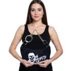 Misfits Punk szíj női válltáska táska, stílusos kézi táska, Fan Merchandise LB1039991MIS, fekete/fehér Méret: N