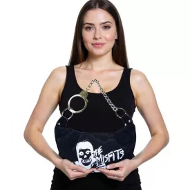   Misfits Punk szíj női válltáska táska, stílusos kézi táska, Fan Merchandise LB1039991MIS, fekete/fehér Méret: N