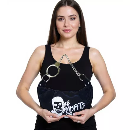 Misfits Punk szíj női válltáska táska, stílusos kézi táska, Fan Merchandise LB1039991MIS, fekete/fehér Méret: N