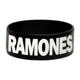   Ramones gumi Karkötő Punk szíj  Ramones Lettering Fan Merchandise WB151095RAM fekete/fehér Méret: N