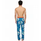 RE:fedett X NFL Miami Dolphins férfi Lounge nadrág, Pure pamut Pajama nadrág, RCNFL1428L, kék/fehér Méret: L