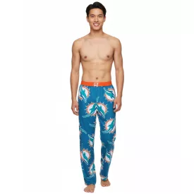   RE:fedett X NFL Miami Dolphins férfi Lounge nadrág, Pure pamut Pajama nadrág, RCNFL1428L, kék/fehér Méret: S