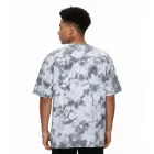 RE:fedett X John Carpenter''s Halloween férfi Tie-Dye póló, kerek nyakú, Fan Ing, RCSTC117, szürke/fehér Méret: L