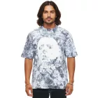 RE:fedett X John Carpenter''s Halloween férfi Tie-Dye póló, kerek nyakú, Fan Ing, RCSTC117, szürke/fehér Méret: M