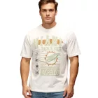 RE:fedett X NFL Miami Dolphins férfi póló  nagyméretű első Print, pamut Ing RCNFL1558, ekrü-fehér Méret: L