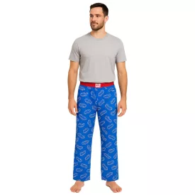   RE:fedett X NFL bivaly Bills férfi Lounge nadrág  Team Logo, pamut Pajama nadrág, RCNFL1397, kék Méret: S