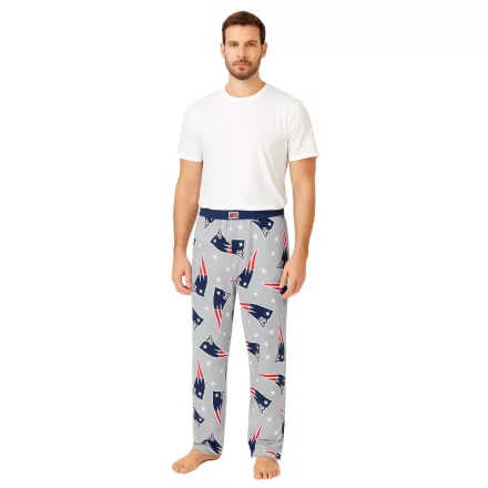 RE:fedett X NFL új England Patriots férfi Lounge nadrág  Team Logo, pamut Pajama nadrág, RCNFL1399 szürke Méret: M