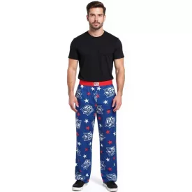   RE:fedett X NFL Shield és Stars férfi Lounge nadrág  NFL Logo, pamut Pajama nadrág, RCNFL1401, kék Méret: S