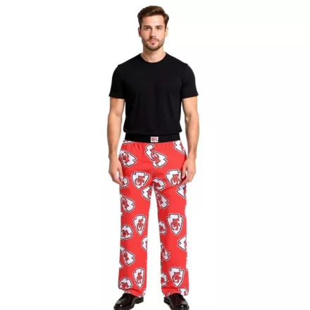 RE:fedett X NFL Kansas City Chiefs férfi Lounge nadrág  Team Logo, pamut Pajama nadrág, RCNFL1400, piros Méret: L