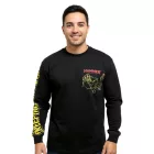 RE:fedett X Hammer Horror Creeping Unknown férfi hosszú-Sleeved Ing  nagyméretű vissza Print, pamut hosszú-újj pulóver RCSTC110, fekete Méret: S