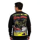 RE:fedett X Hammer Horror Creeping Unknown férfi hosszú-Sleeved Ing  nagyméretű vissza Print, pamut hosszú-újj pulóver RCSTC110, fekete Méret: S