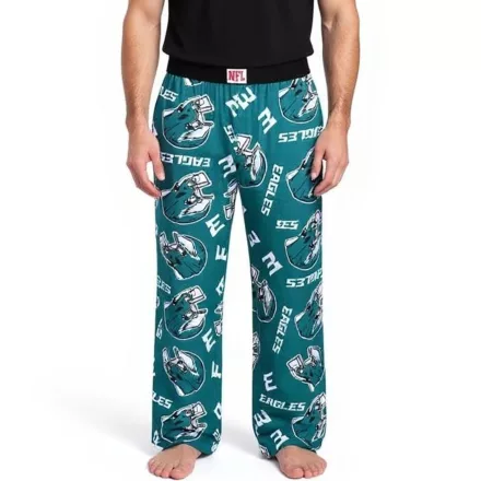 RE:fedett X NFL Philadelphia Eagles férfi Lounge nadrág  Team Logo, pamut Pajama nadrág, RCNFL1461, Midnight zöld Méret: XL
