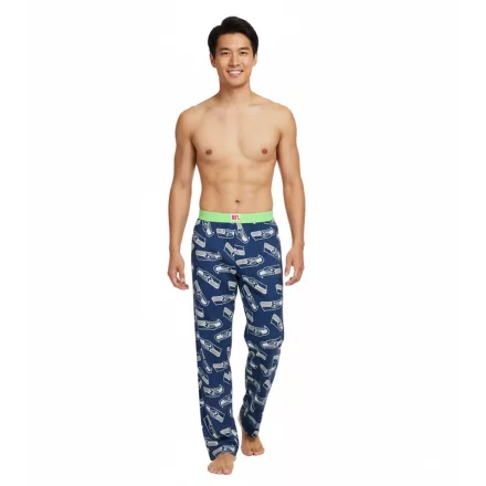 RE:fedett X NFL Seattle Seahawks férfi Lounge nadrág  Team Logo, pamut Pajama nadrág, RCNFL1427 Navy Méret: M
