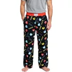 RE:fedett X Pac-férfi Lounge nadrág férfi Pajama nadrág  All-Over Pac-férfi Print, RCPCM400, fekete/piros Méret: S