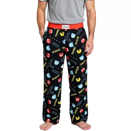 RE:fedett X Pac-férfi Lounge nadrág férfi Pajama nadrág  All-Over Pac-férfi Print, RCPCM400, fekete/piros Méret: S