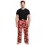 RE:fedett X Disney Mickey Mouse Lounge nadrág férfi Pajama nadrág  Mickey Mouse Print, pamut Pajama nadrág, RCDIF2103 piros Méret: M