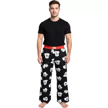 RE:fedett X Disney Mickey Mouse Lounge nadrág férfi Pajama nadrág  Mickey Mouse Print, pamut Pajama nadrág, RCDIF2106, fekete/fehér Méret: M
