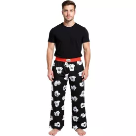   RE:fedett X Disney Mickey Mouse Lounge nadrág férfi Pajama nadrág  Mickey Mouse Print, pamut Pajama nadrág, RCDIF2106, fekete/fehér Méret: S