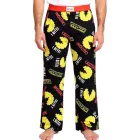 RE:fedett X Pac-férfi Caution I Bite Lounge nadrág férfi Pajama nadrág  Pac-férfi All-Over Print, RCPCM401, fekete/sárga Méret: M