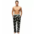 RE:fedett X ACDC Lounge nadrág férfi Pajama nadrág  ACDC All-Over Print, RCPER922 fekete Méret: M