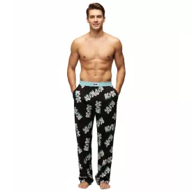  RE:fedett X ACDC Lounge nadrág férfi Pajama nadrág  ACDC All-Over Print, RCPER922 fekete Méret: M