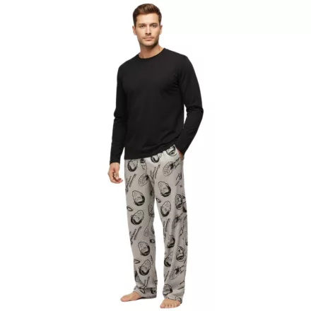 RE:fedett X Star Trek férfi Lounge nadrág  Star Trek Print, pamut Pajama nadrág, RCVCM652 szürke Méret: S