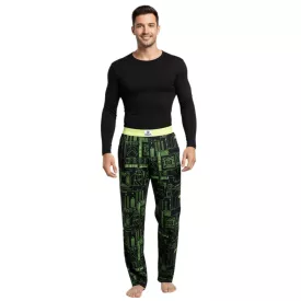   RE:fedett X XBOX Series X  Lounge nadrág férfi Pajama nadrág, stílusos Pajama nadrág, RCXBX122, fekete/zöld Méret: M