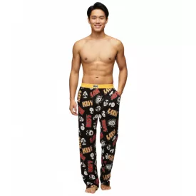   RE:fedett X KISS Lounge nadrág férfi Pajama nadrág  KISS Logo, pamut Pajama nadrág, RCEPIC347 fekete Méret: M