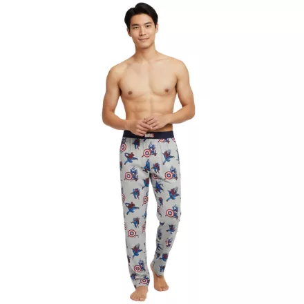 RE:fedett X MARVEL Comics Hero Lounge nadrág férfi Pajama nadrág  Marvel Character Print, pamut Pajama nadrág PCMARV500 szürke Méret: M